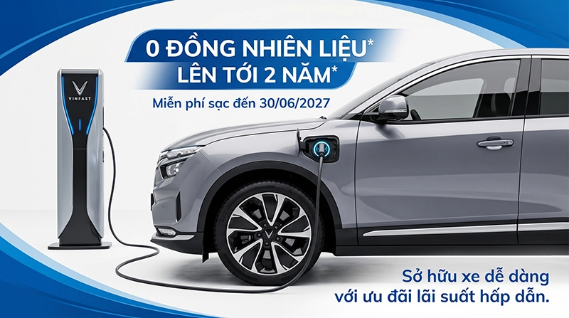 Miễn phí sạc đến 10/02/2029